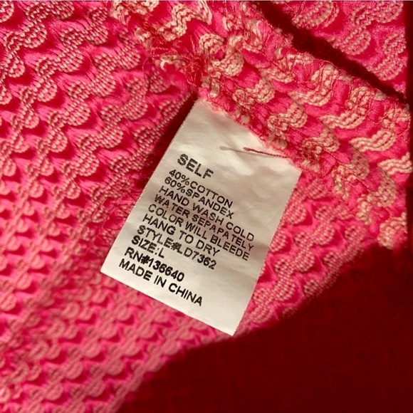 L'atiste Prom / Spring Formal Bandage Dress in Barbie Pink and Cream size Large - Picture 7 of 11